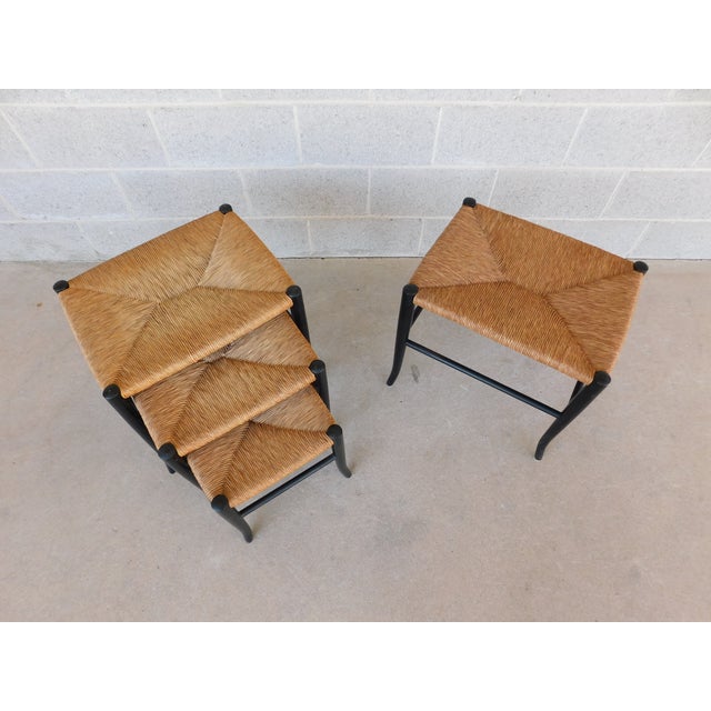Mid 20th Century Vintage Italian Nesting Stools in the Manner of Gio Ponti For Sale - Image 5 of 13