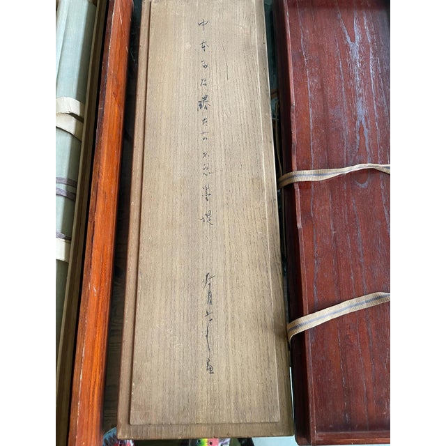 Rare Triptych Scroll Paintings by Watanabe Seitei Meiji Period For Sale - Image 9 of 18