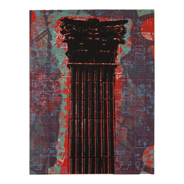 Judith Lipnik Perlow Column Series X 2003 Signed Serigraph in Colors on Paper For Sale