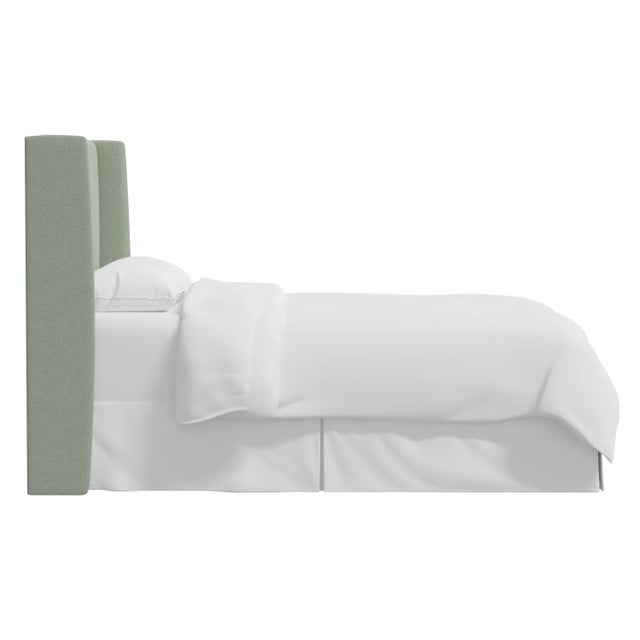 Jordan Full Wingback Headboard in Zuma Seafoam Chairish