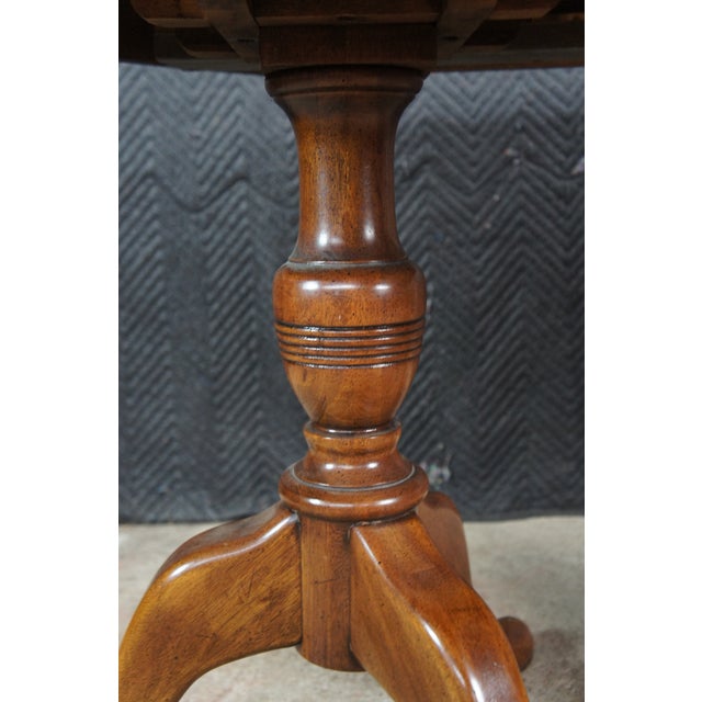Davis Cabinet Cumberland Valley Queen Anne Walnut Double Pedestal Dining Table For Sale - Image 11 of 12