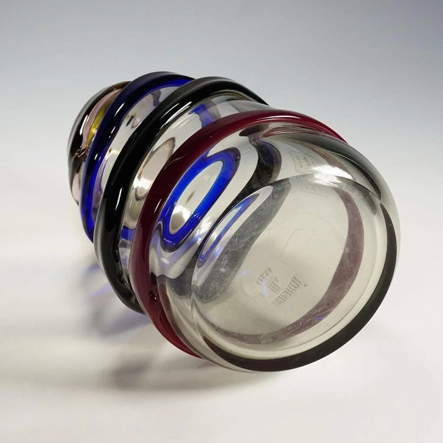 Vintage Sasso Murano Glass Vase by Luciano Gaspari for Salviati & Co, 1960s For Sale - Image 9 of 10