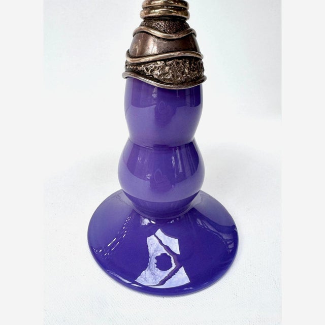 John Ruth “Flower Ball” Studio Glass and Sterling Silver Sculpture, 1990s For Sale - Image 9 of 16