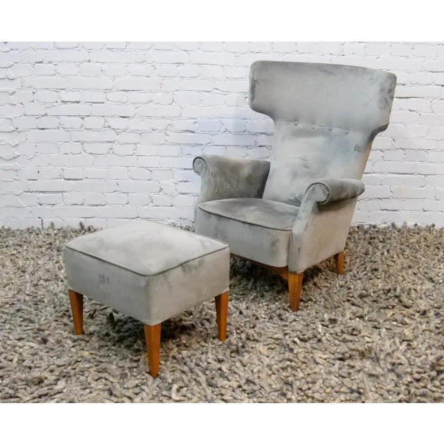 Set of Model FH 8023 Wingback Hammer Chair by Fritz Hansen for Dania 1950 For Sale - Image 10 of 13