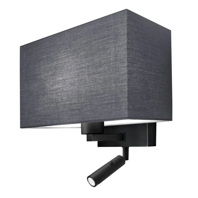 Contemporary Gotham Lighting Satin Black Led Focus Reading Light With Shade For Sale - Image 3 of 3