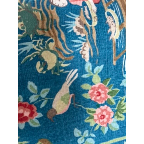 Asian Schumacher Yangtze River in Peacock 4 Yards Backed For Sale - Image 3 of 5