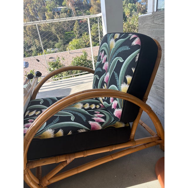 2010s Tropical Rattan 2 Strand Armchair For Sale - Image 5 of 12