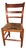 1920-30 Americana Country Rustic Small Ladderback Side Chair; Red Maple Stained With Woven Seat For Sale