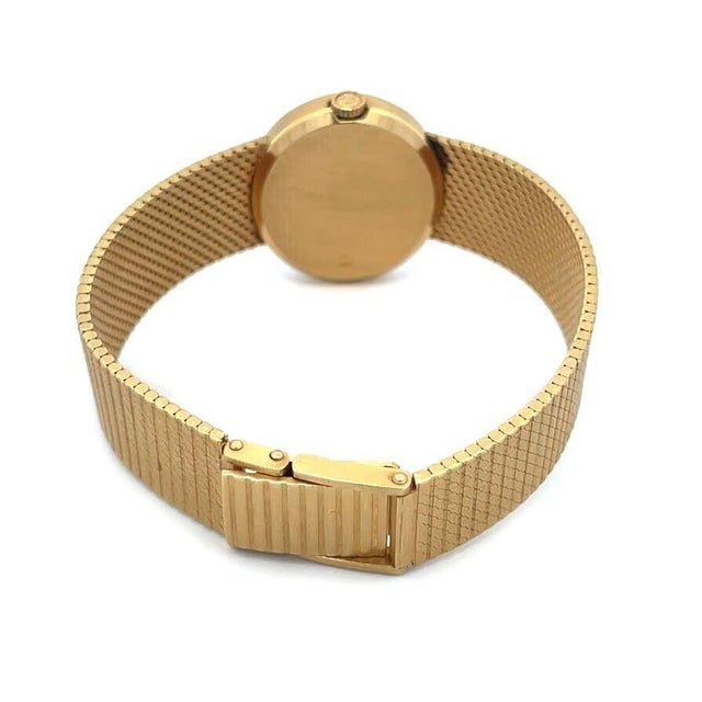 Late 20th Century Rolex Cellini Ladies Watch Vintage Diamond Bezel 18k Yellow Gold For Sale - Image 5 of 8