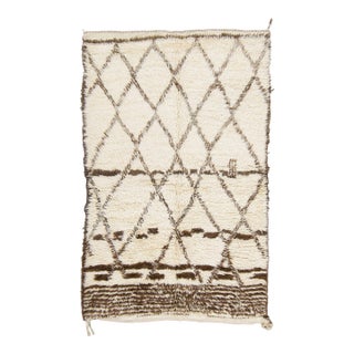 Vintage Moroccan Berber Shag Wool Rug With Diamond Grid by Rug & Kilim, 1950-1959 For Sale