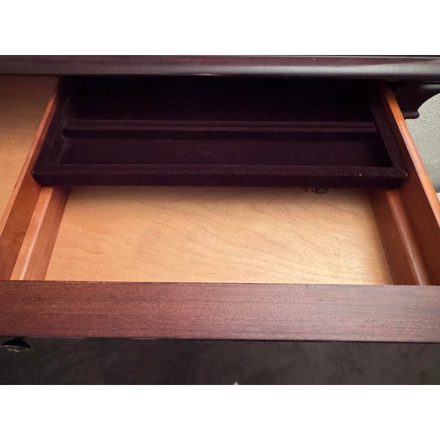 Vintage Ethan Allen Medallion Cherry Wood Tall Chest of Drawers For Sale In Kansas City - Image 6 of 18