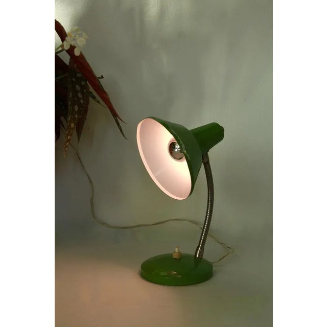 Mid-Century Green Table Lamp, Italy, 1950s For Sale - Image 9 of 10