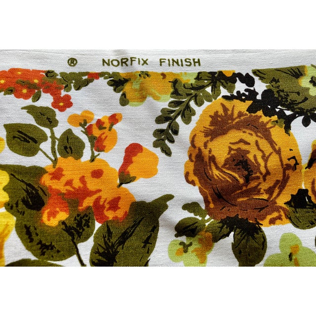 Vintage MCM Original Decorator Screen Print Bloomcraft Fabric - 11 Yards For Sale In Milwaukee - Image 6 of 9