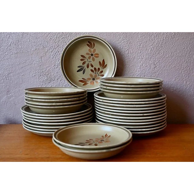 Stoneware Dinnerware Service from Ateliers du Revernay, 1970s, Set of 30 For Sale - Image 12 of 12