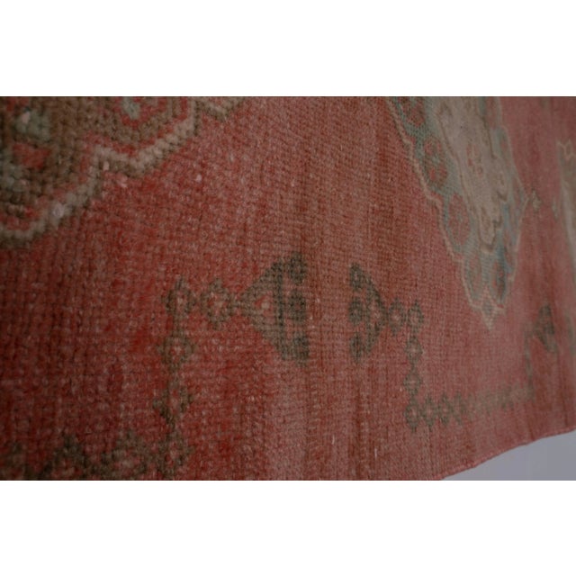 Chestnut Distressed Turkish Oushak Runner 2'6" X 11'4" For Sale - Image 8 of 10