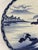 Ink Blue Early 20th Century Large 14.5" Blue and White Japanese Charger Mt Fuji For Sale - Image 8 of 17
