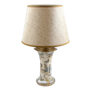 Pair of Decoupage and Painted Lamps