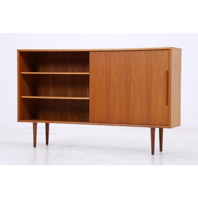 Mid-Century Highboard in Teak with Sliding Doors from WK Möbel For Sale - Image 5 of 14