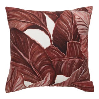 Welcome to the Jungle Sienna Pillow on Cotton/Linen Blend For Sale