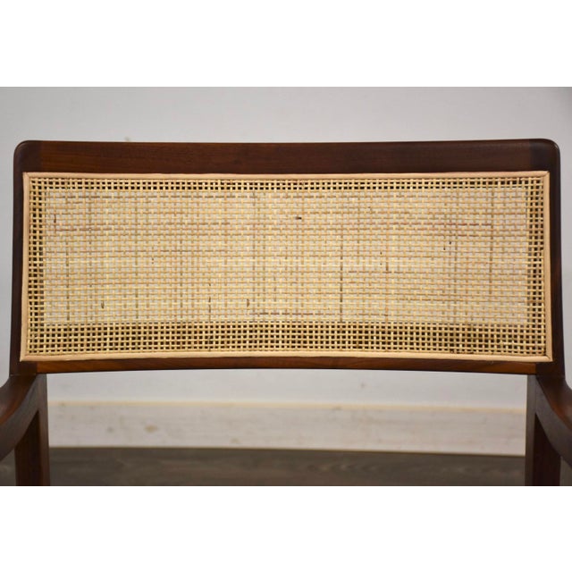 1960s 1960s Jens Risom Attributed Walnut and Cane Dining Chairs - Set of 6 For Sale - Image 5 of 7