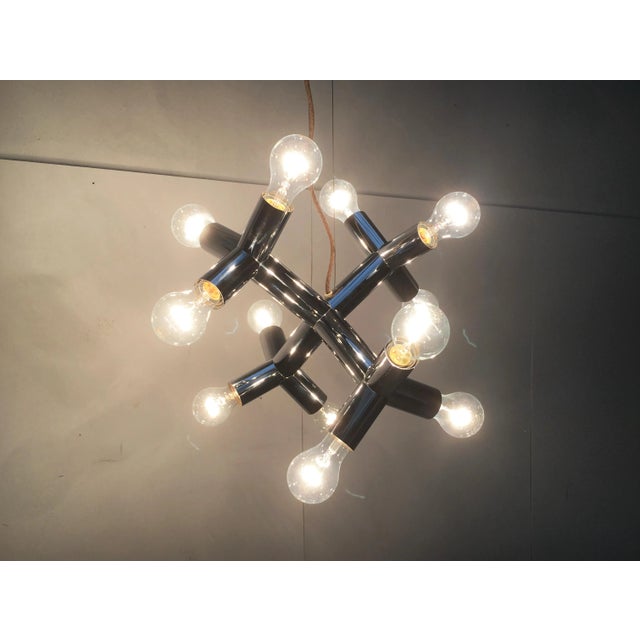 Mid-Century Austrian Space Age Atomic 12 HL Pendant Lamp from J.T. Kalmar, 1960s For Sale - Image 12 of 18