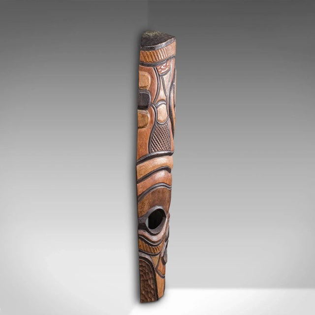 Wood 1970's Tall Vintage Tribal Mask For Sale - Image 7 of 9
