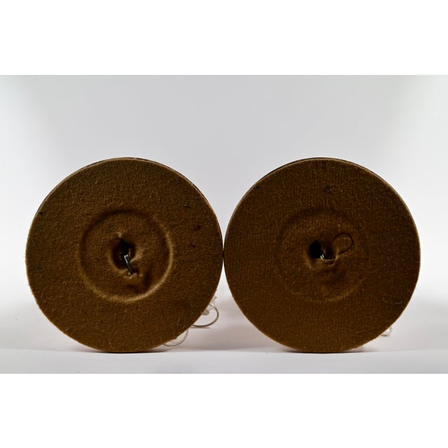 Vintage Mid Century Modern Yasha Heifetz Table Lamps, Sculpted From Fruitwood With Antique Brass Center - a Pair For Sale - Image 15 of 15