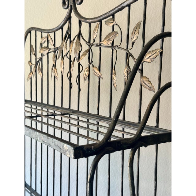 Late 20th Century Late 20th Century Attributed to Hooker Furniture Wrought Iron Baker’s Rack For Sale - Image 5 of 7
