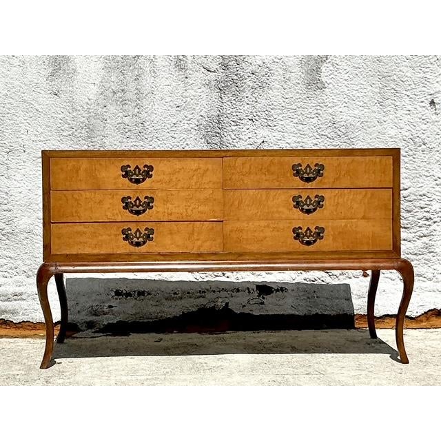 Wood Vintage Italian Low Chest of Drawers For Sale - Image 7 of 8