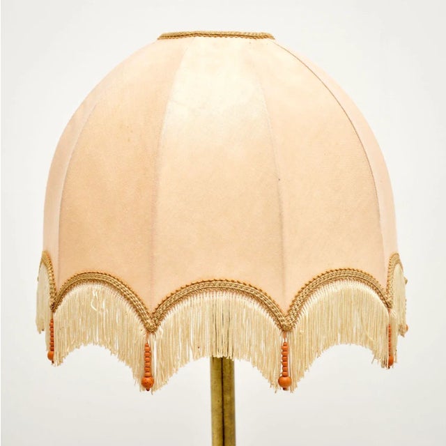 Mid-Century Modern Vintage French Brass Table Lamp, 1970s For Sale - Image 3 of 9