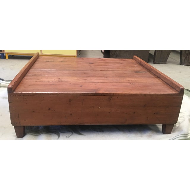 Art Deco 20th Low Platform Coffee Table, Slabs of Vintage Hardwood . Conductors Podium For Sale - Image 3 of 12