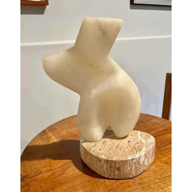 Alabaster Abstract Alabaster Torso Sculpture by Frank Lauren, 14" H X 10" W For Sale - Image 8 of 8