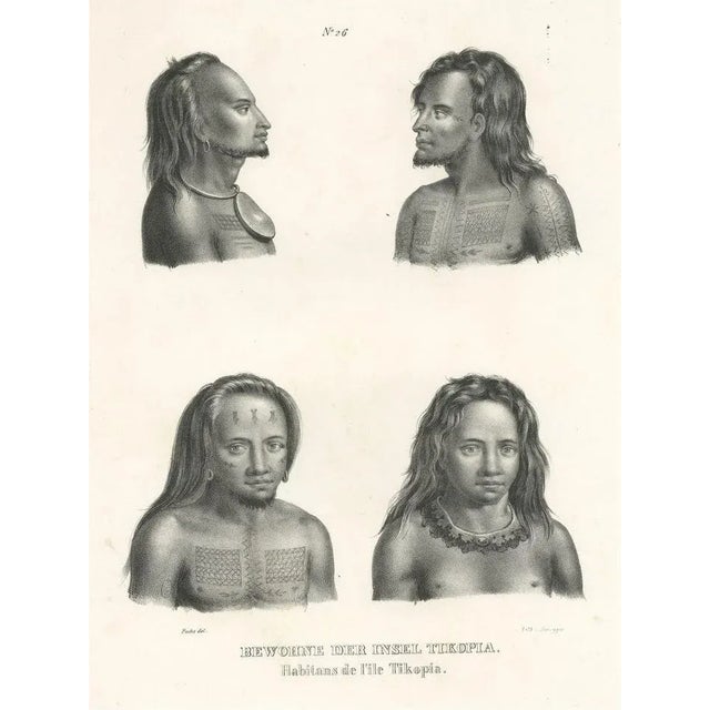Tattooed Natives of Tikopia, 1845, Paper For Sale - Image 6 of 6