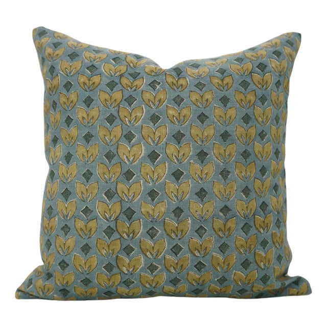 Fabdivine Artisan Handcrafted Throw Pillow Cover Thick Linen 18x18 Inch- Titli For Sale