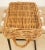 1950s Mid-Century Vintage Chunky Rectangular Wicker Bread Basket With Handles For Sale - Image 4 of 18