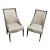 Late 20th Century Modern Scoop Arm Chairs Silver Interlaced Diamond Fabric- a Pair For Sale