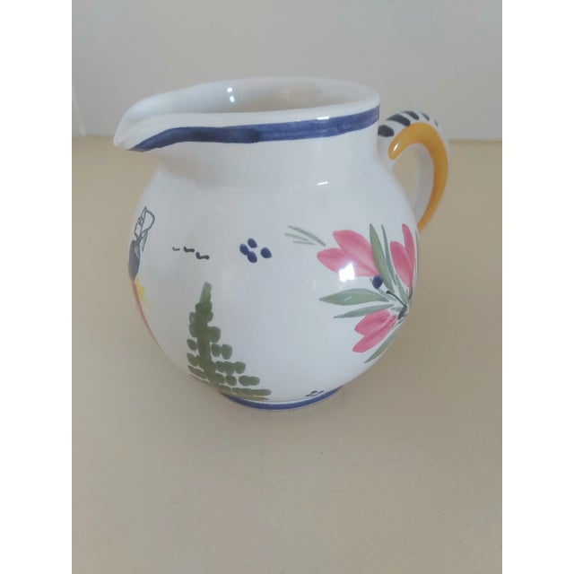French Provincial Early 20th Century Henriot Quimper Creamer Pitcher For Sale - Image 3 of 5