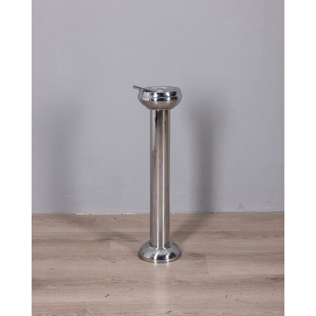 Vintage Floor Ashtray in Chrome Metal, Italy, 1970s For Sale - Image 11 of 11