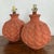 Terra Cotta Vintage Terracotta Faux Weave Lamps - A Pair For Sale - Image 8 of 12
