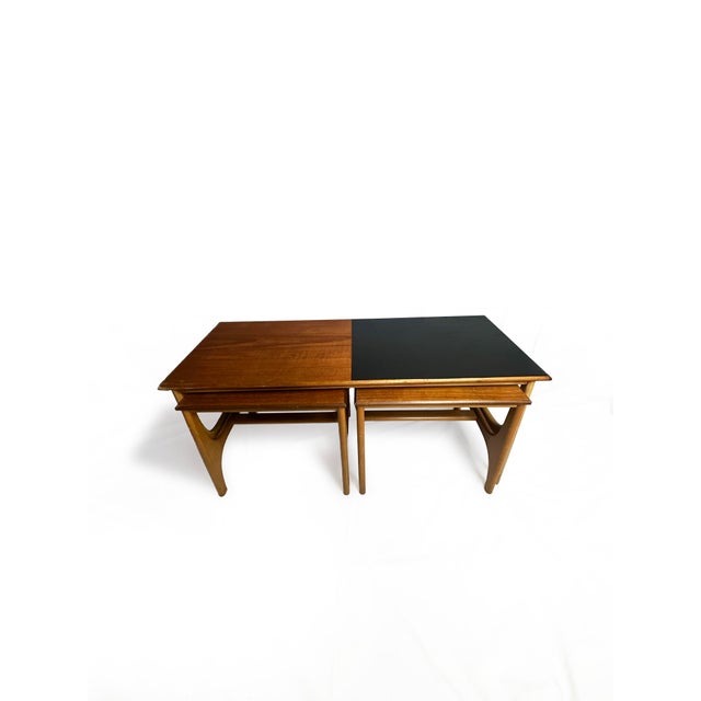 Mid-Century Modern Vintage Nesting Tables in Teak, 1970s, Set of 3 For Sale - Image 3 of 12