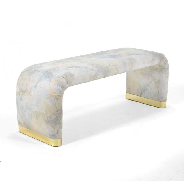 Karl Springer Style Bench For Sale - Image 4 of 6