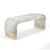 Karl Springer Style Bench For Sale - Image 4 of 6