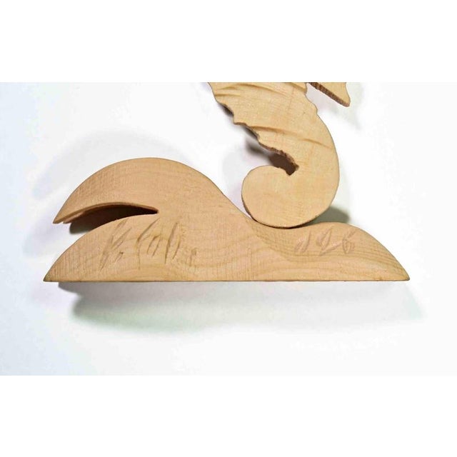 Fernando Codognotto, Sea Horse Wooden Sculpture, 2026, Wood For Sale - Image 3 of 5