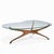 Kagan-Dreyfuss, Inc. Vladimir Kagan for Dreyfuss Mid 20th Century Walnut Tri-Symmetric Coffee Table For Sale - Image 4 of 9