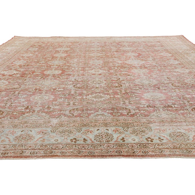 Rustic Late 19th Century Persian Mahal Rug, 09'05 X 12'04 For Sale - Image 3 of 10