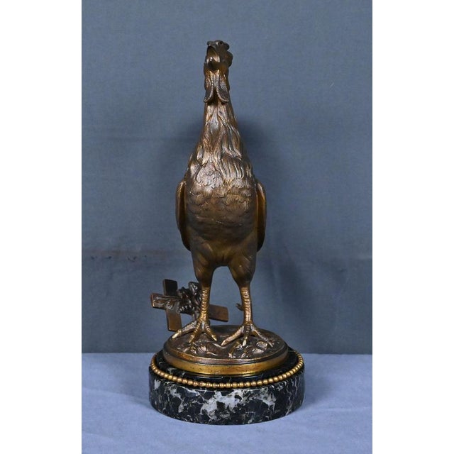Rooster Figure in Bronze by Guesnet, Late 19th Century For Sale - Image 11 of 16