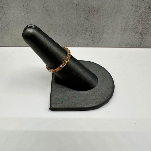 Contemporary Yellow Sapphire Full Eternity Ring in 14kt Yellow Gold - 1.4ctw, Size 6.5 For Sale - Image 3 of 5