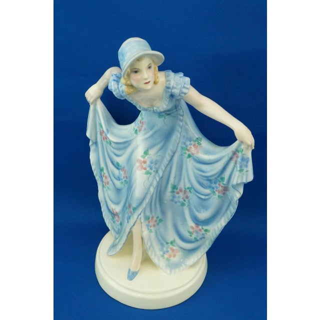 19th Century Ceramic Sculpture of Lady by Stephan Dakon for Goldscheider, Austria, 1940s For Sale - Image 11 of 18