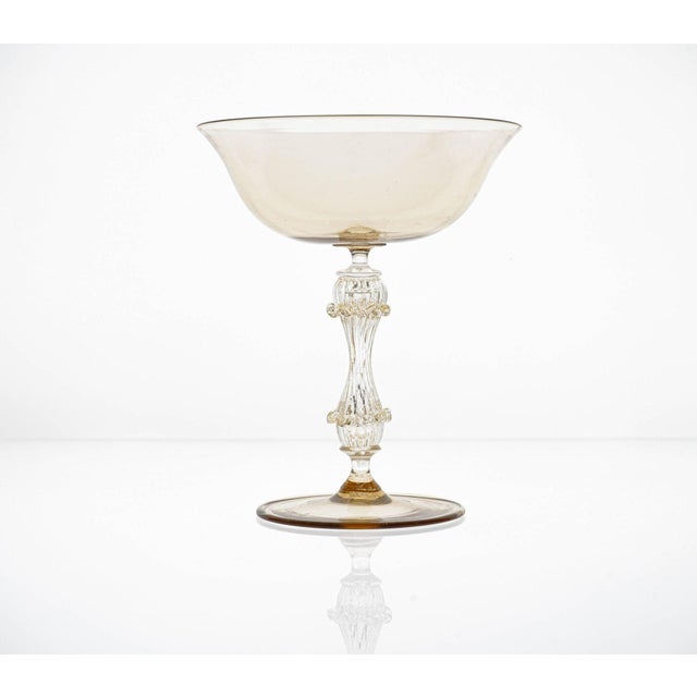 Champagne Glasses in Gold and Smoke from Cenedese, 1950s, Set of 12 For Sale - Image 14 of 18