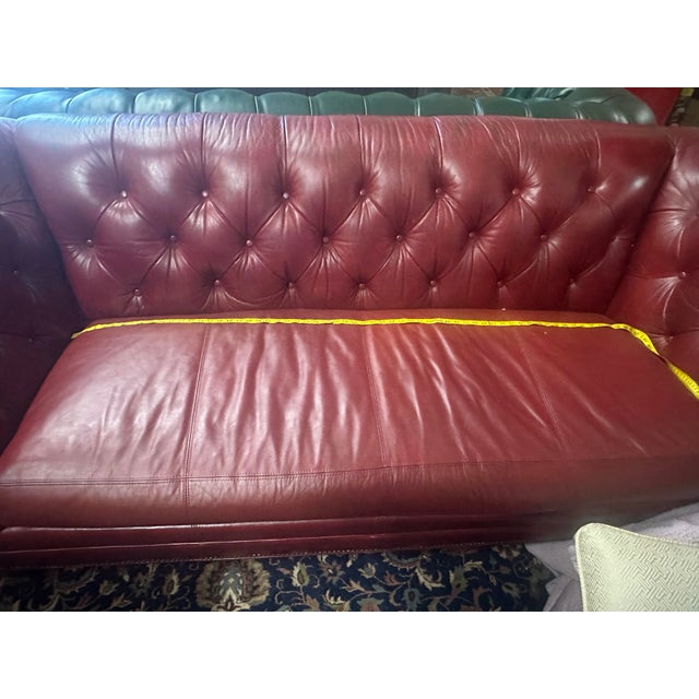 Leather Chesterfield 'Westchester' 89" Sofa Made in North Carolina by Lexington Furniture in 2020 For Sale - Image 11 of 12